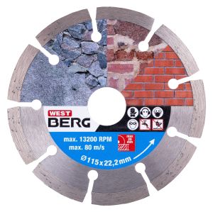 Diamantov� kot��, segmentov�, 115�1,8�22,2 mm