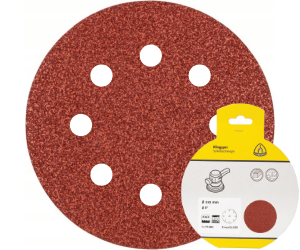 Brsny vsek na zips PS 18 EK, 125 mm, P120, dierovan D8, GLS5, 5 ks blister