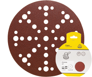 Brsny vsek na zips PS 22 K, 150 mm, P60, dierovan D49, GLS74, 5 ks blister