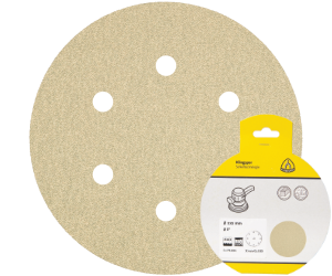 Brsny vsek na zips PS 33 CK, 150 mm, P60, dierovan D6, GLS3, 5 ks blister