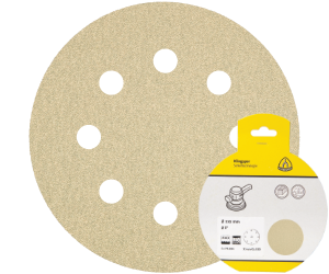 Brsny vsek na zips PS 33 CK, 125 mm, P60, dierovan D8, GLS5, 5 ks blister