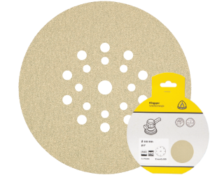 Brsny vsek na zips PS 33 BK, 225 mm, P180, dierovan D10+8+1, GLS55, 5 ks blister