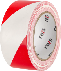 V�stra�n� p�ska samolepiaca, 50 mm � 33 m, �erveno-biela