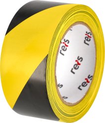 V�stra�n� p�ska samolepiaca, 50 mm � 33 m, �lto-�ierna